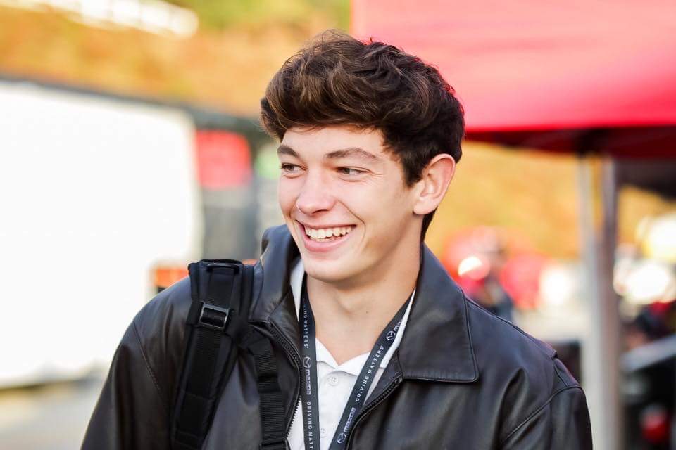 Smiling in the paddock